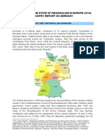Aer Study On The State of Regionalism in Europe (2014) Country Report On Germany