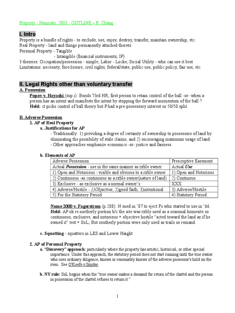 Understanding Property Rights and Laws | PDF