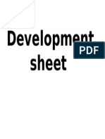 Development Sheet in Letters