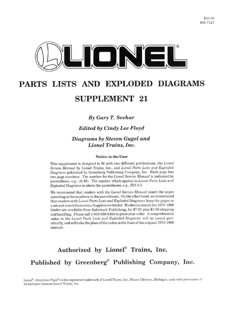 Lionel Trains Complete Schematics | PDF