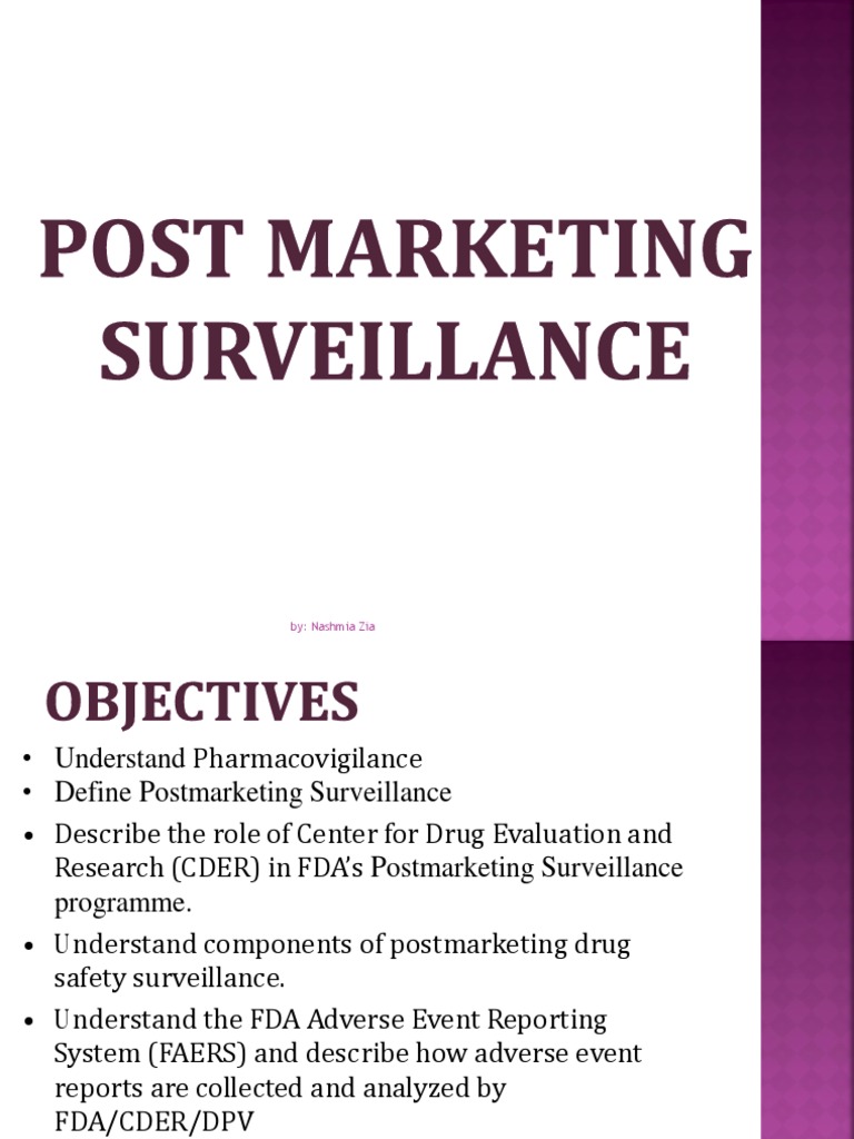Post Marketing Surveillance Ppt Pharmacovigilance Food And Drug