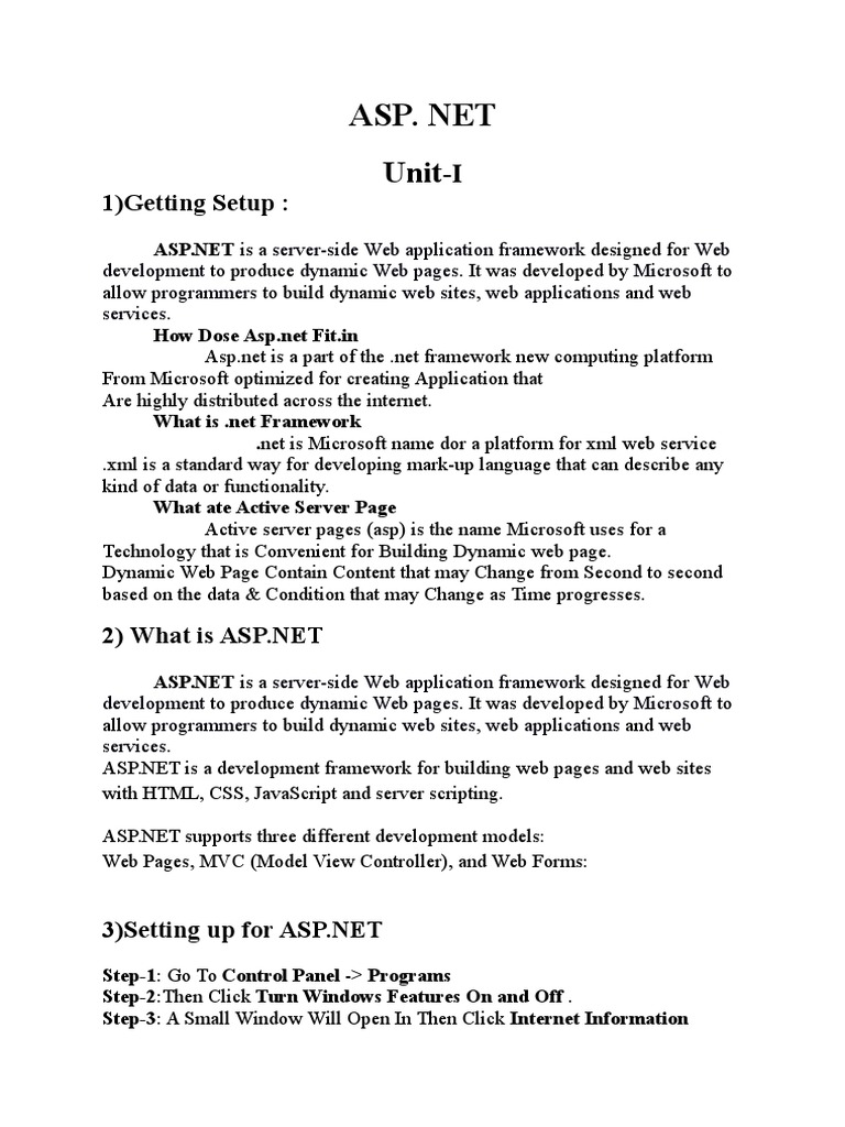 Full Notes | PDF | Hypertext Transfer Protocol | Active Server Pages