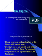 Six Sigma: (A Strategy For Achieving World Class Performance)