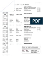 Academic Year Calendar 2015-2016: Autumn Quarter 2015