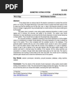 Biometric Voting System