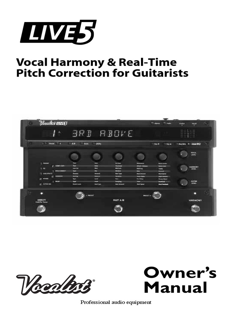 Vocalist Live 5 Manual | Decibel | Microphone