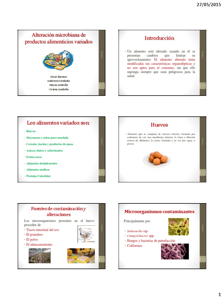Alteraciones microbianas en alimentos | PDF | Mayonesa | Cereales