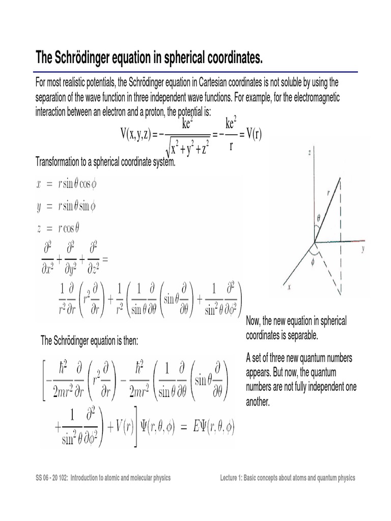 Shrodinger Equation | PDF | Atomic Orbital | Wave Function