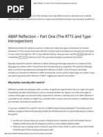 ABAP Reflection – Part One (the RTTS and Type Introspection) _ Nocture