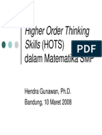 Developing Higher Order Thinking Skills