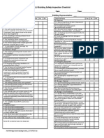 PLU Building Safety Inspection Checklist