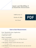 Measurement and Modelling I