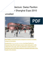 Eco Architecture: Swiss Pavilion Design For Shanghai Expo 2010 Unveiled