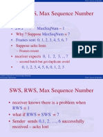SWS, RWS, Max Sequence Number: - Sws ? Maxseqnum 1 Maxseqnum 7 - Frames Sent: 0, 1, 2, 3, 4, 5, 6, 7