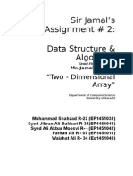 Sir Jamal's Assignment # 2:: Data Structure & Algorithm