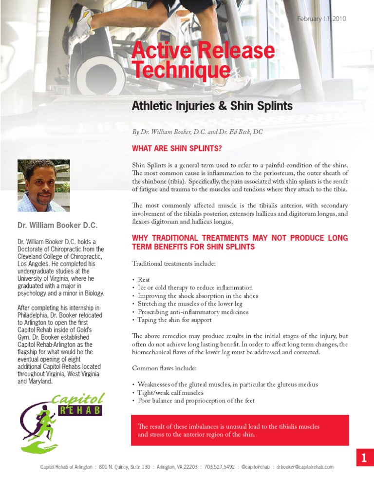 Active Release Technique: Athletic Injuries & Shin Splints | PDF ...