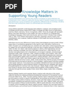 Teacher Knowledge Matters in Supporting Young Readers