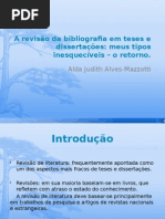 A Revisão Da Bibliografia Em Teses e Dissertações