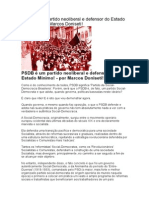 PSDB É Um Partido Neoliberal e Defensor Do Estado Mínimo