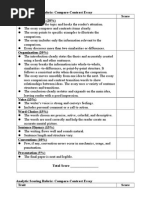 Analytic Scoring Rubric-Compare-Contrast Essay