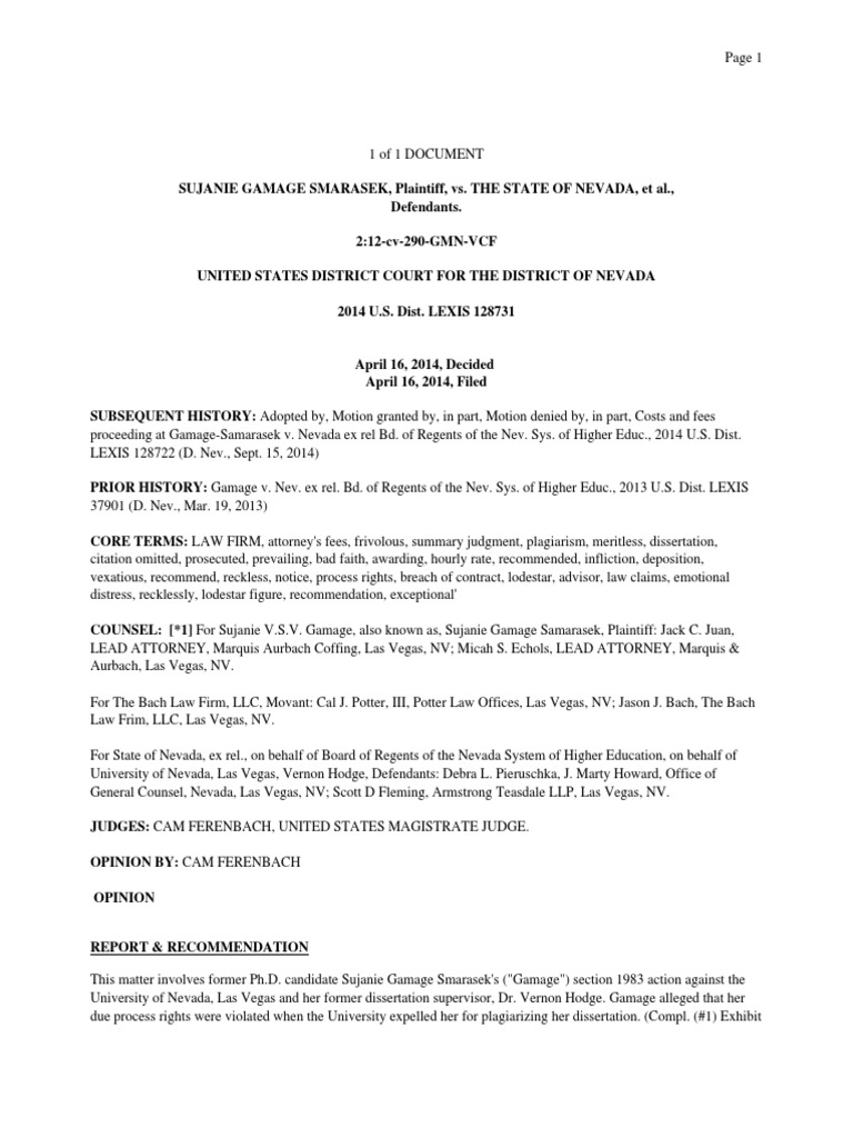 The Bach Law Firm S History Of Frivolous Students Rights Litigation Claims Defamation Attorney S Fee