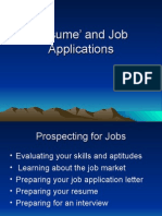 Resumes and Job Applications