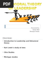 Behavioral Theory of Leadership Rno 78 & 53