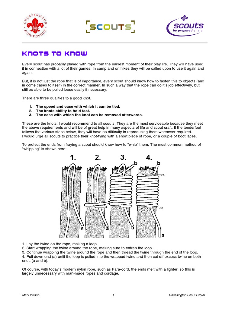 Knots | PDF | Knot | Scoutcraft