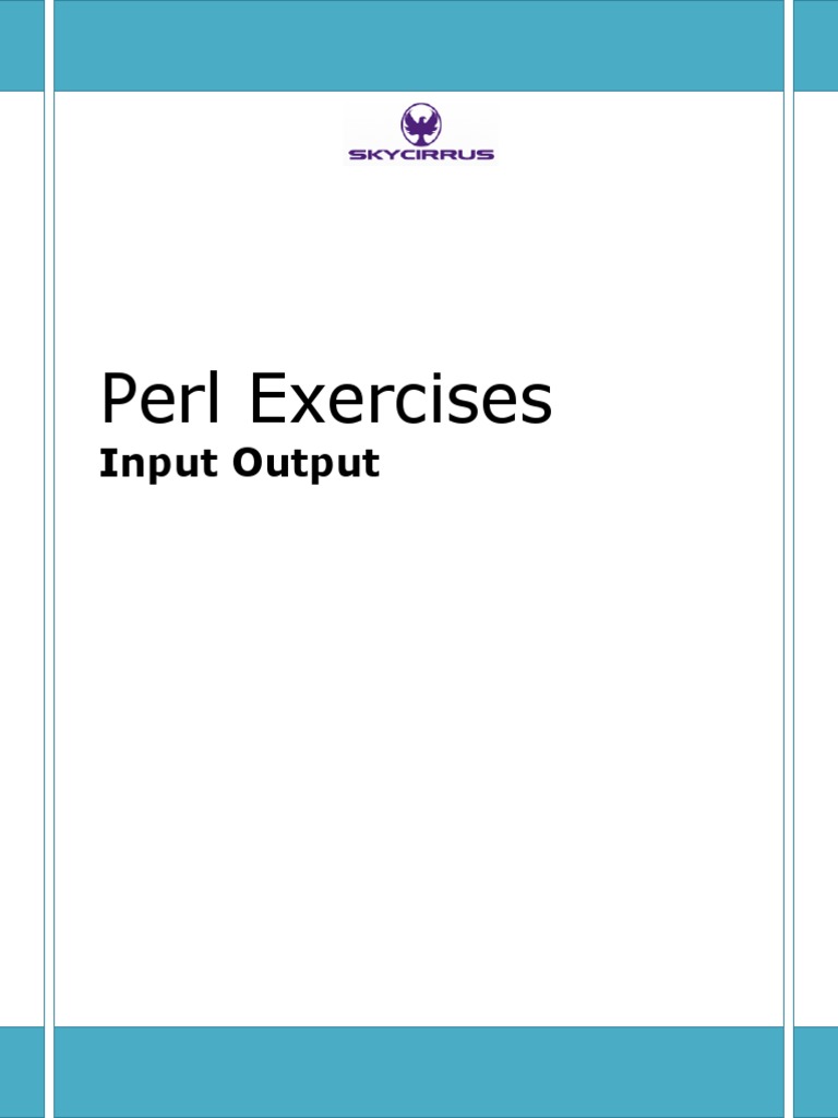 Input Output Perl | PDF | Variable (Computer Science) | Text File