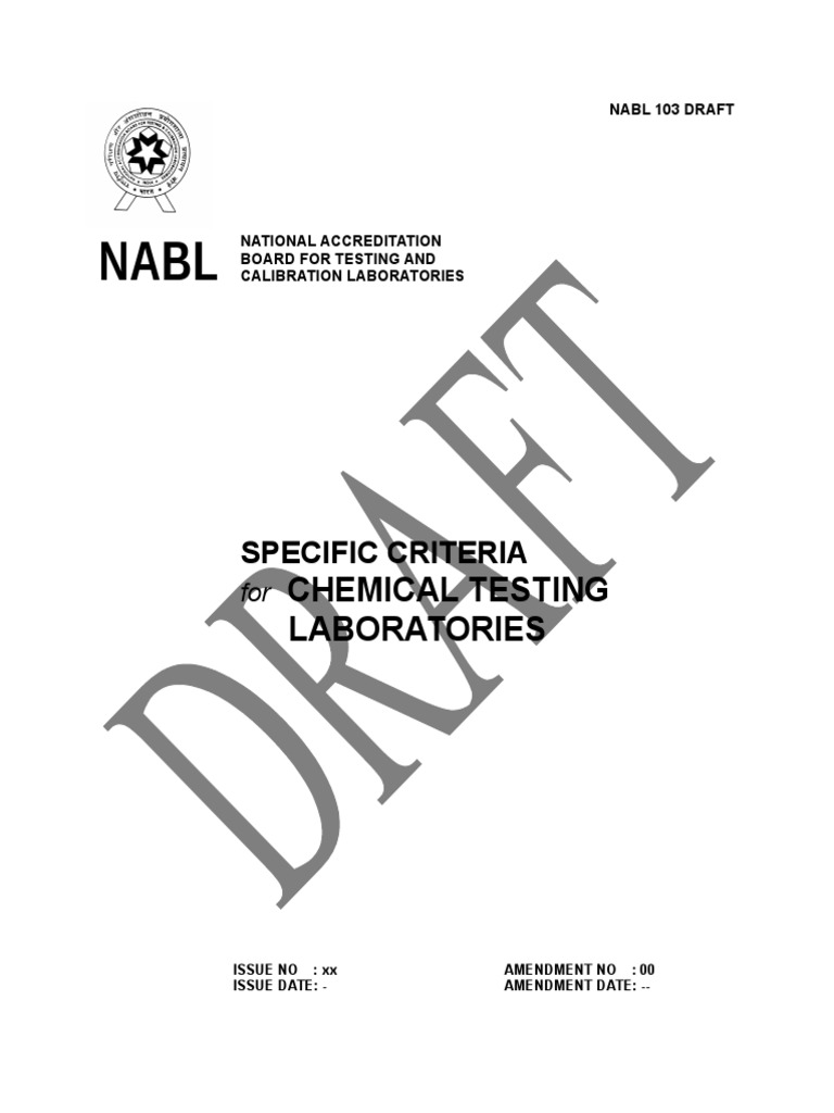 NABL 103 Guidelines for Chemical Labs | PDF | Calibration ...