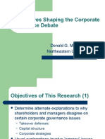 Two Cultures Shaping The Corporate Governance Debate: Donald G. Margotta Northeastern University