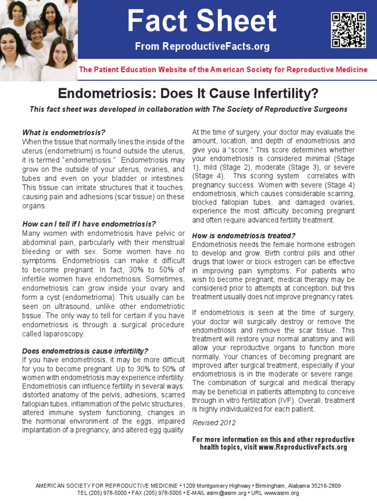 Endo Does It Cause Infertility PDF Reproduction Gynaecology