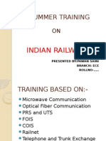 Summer Training: Indian Railways