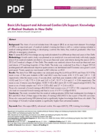 Basic Life Support and Advanced Cardiac Life Support: Knowledge of Medical Students in New Delhi