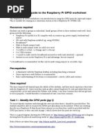 Teacher's Guide To The Raspberry Pi GPIO Worksheet: Resources Required