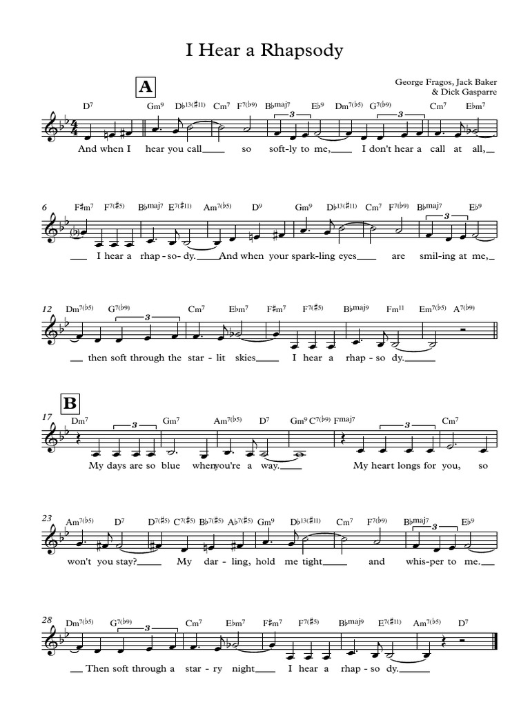 I Hear A Rhapsody | PDF