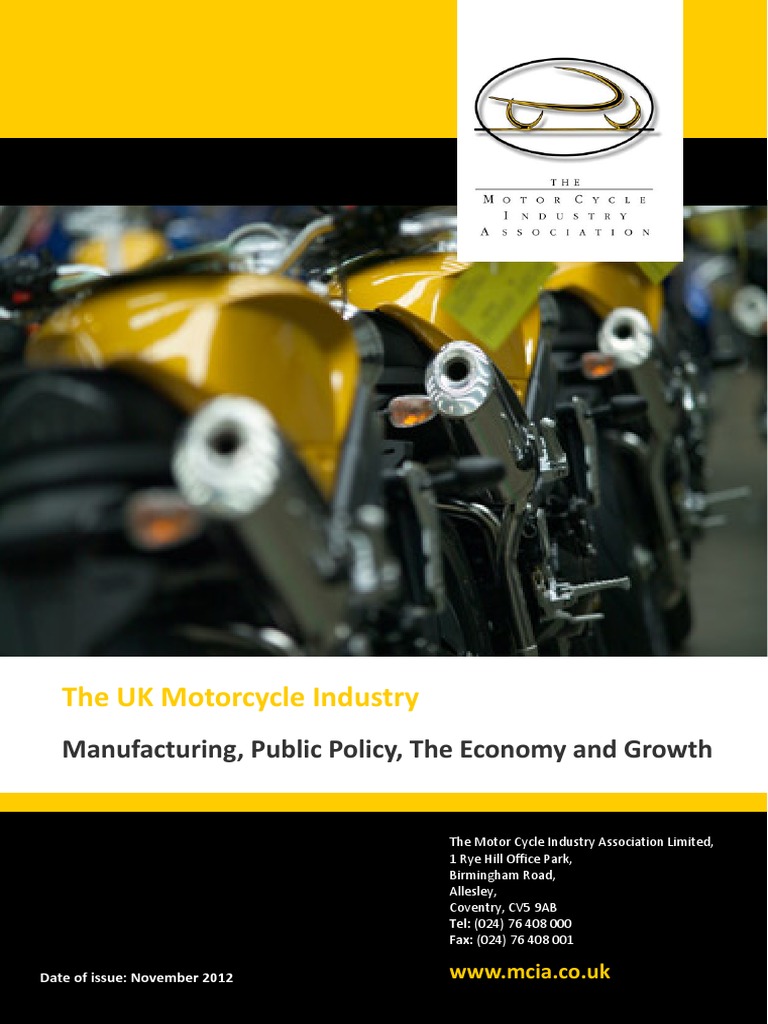Motorcycle Industry Manufacturing Public Policy Motorcycle Employment
