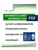 Mantenimiento de Carreteras Con Microempresas en Bolivia XXIV World Road Congress Mexico 2011 PDF
