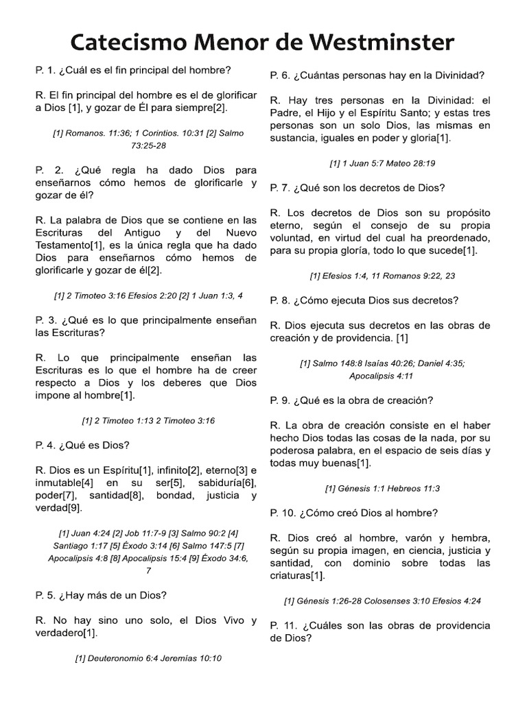 Catecismo Menor de Westminster PDF
