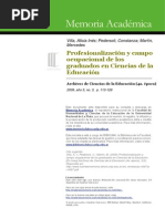 Articulo Sobre El Campo Ocupacional Del Egresado en Ciencias de La Educacion