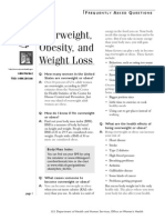 Overweight, Obesity, and Weight Loss: Requently Sked Uestions