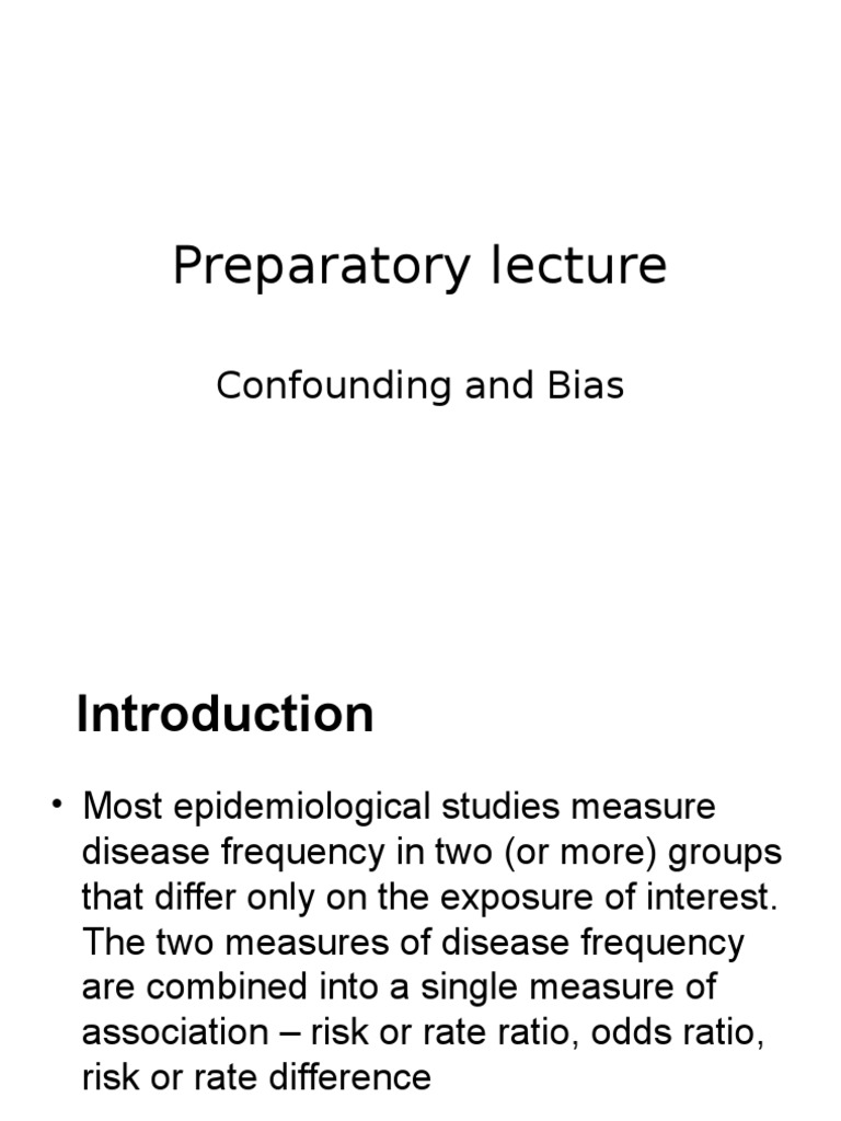 Understanding Bias in Epidemiological Studies | PDF | Confounding ...