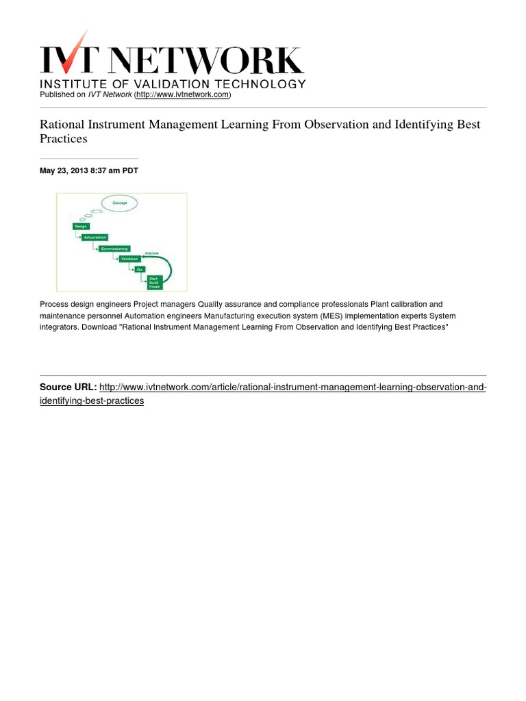 Rational Instrument Management Guide | PDF