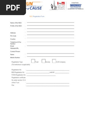 NGO Registration Form