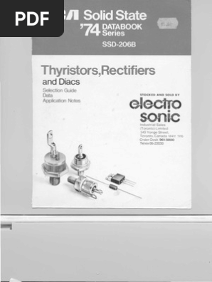 The 1974 RCA Triac SCR and Diacs Data Book | PDF | Mosfet