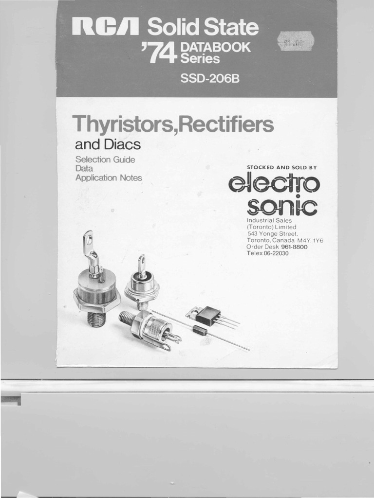 RCA solid state DATA BOOK 1974 無線 The 1974 RCA Triac SCR and Diacs Data Book | PDF | Mosfet