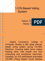 Cs-Sbo Ios-Based Voting System: Datoon, Solomon M. Reyes, Kristofferc