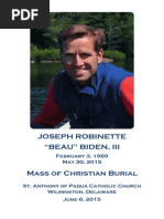 Download Beau Biden funeral program by Robert Long SN267909744 doc pdf