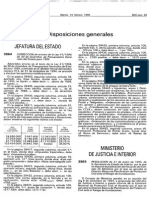 Disposiciones Generales Jefatura Del Estado: Bge Num