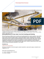 Perancangan Screw Conveyor: Mining Machinery For Coal, Sand / Iron Ore Crushing and Grinding